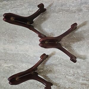 CHOICE of 8" 5.5" WOOD EASEL Plate Art Display Stand (Set Of 4)